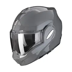 Мотошлем модуляр Scorpion EXO-Tech Evo Solid, серый