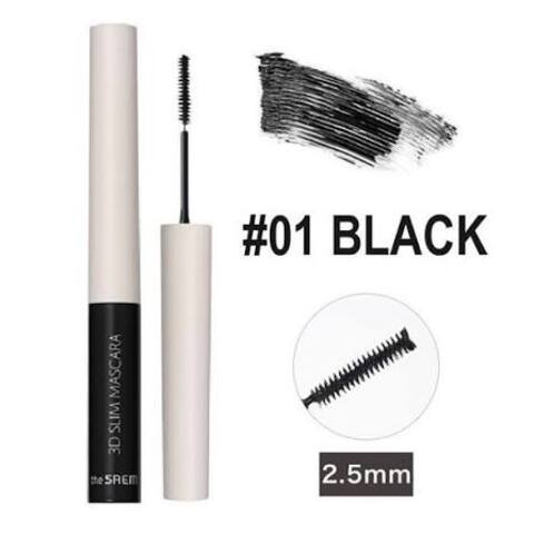 Тушь для ресниц с тонкой 3D щеткой Черная / Black, 4г