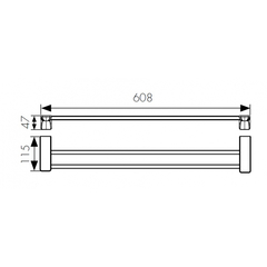 Держатель для полотенца KAISER Glory KH-1508 схема