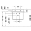 Duravit DuraSquare Стеклянная полка в Металлическая консоль для раковины 235360, White 99648300