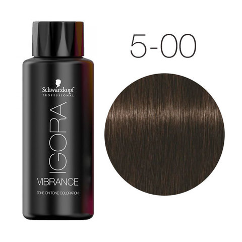 Schwarzkopf Igora Vibrance 5-00 (Светлый коричневый натуральный экстра) - Безаммиачный краситель для окрашивания тон-в-тон