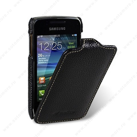Чехол-флип Melkco для Samsung Wave Y S5380/ Wave 538 Leather Case Jacka Type (Black LC)