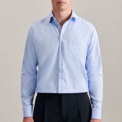 Сорочка мужская Seidensticker Regular Fit 01.153690-12 из твила голубая