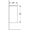 Шкафчик Geberit Smyle Square без дверей: B=36см, H=60см, T=29.9см, Белый / Высокоглянцевое покрытие