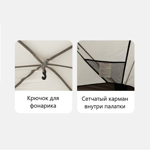 Палатка Naturehike Shandi с тамбуром и дымоходом