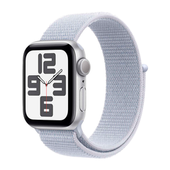 Умные часы Apple Watch SE 2 (2024) GPS, 40mm, Silver Aluminium Case with Sport Loop, Blue Cloud (Серебристый)