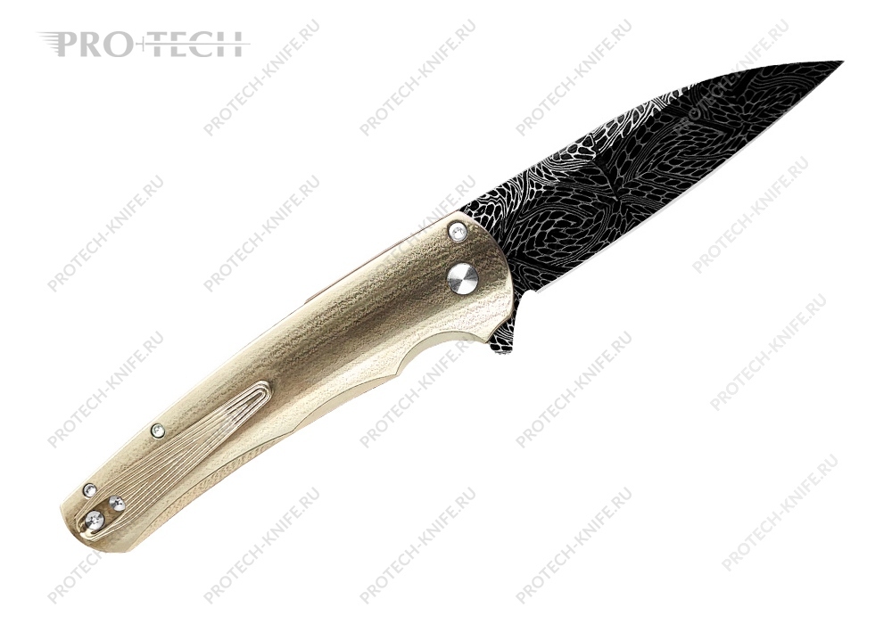 Нож Pro-Tech Malibu Bronze Anodize Titanuim 2022 - фотография 