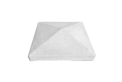 Колпак на столб 4х скатный 400х400х60 мм белый