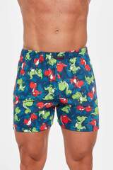 Свободные боксеры CORNETTE 001/011-12 CLASSIC_Джинс + красный