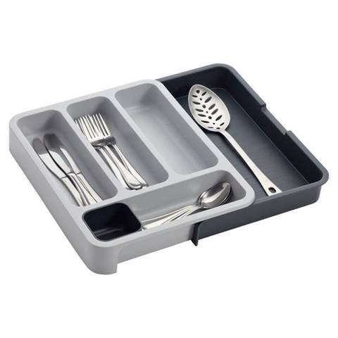 Раздвижной лоток под столовые приборы Expandable cutlery tray белый
