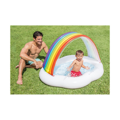 Детский надувной бассейн Rainbow Cloud ,  Intex 57141NP, 142 x 119 х 84 см