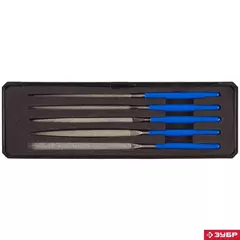 ЗУБР 140 х 75 мм, 5 предметов, P 140, набор алмазных надфелей в пластиковом боксе (33388-140-H5)