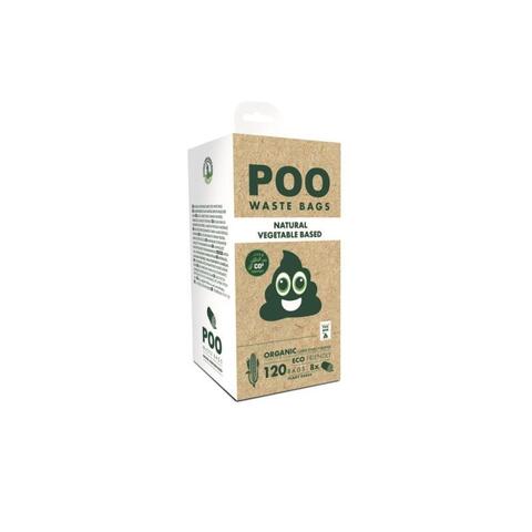 Пакеты гигиенические для выгула собак M-PETS Poo Waste Bags ECO, без запаха, цвет белый, 120 шт.