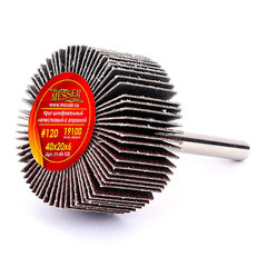 Круг MESSER шлифовальный лепестковый с оправкой (на шпильке) 40х20х6 #120