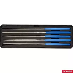 ЗУБР 140 х 75 мм, 5 предметов, P 140, набор алмазных надфелей в пластиковом боксе (33388-140-H5)