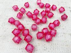 Бусины пришивные граненые акриловые, d 12 мм, фуксия