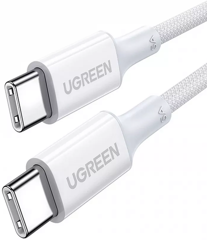 Кабель UGREEN US557 15267 USB-C to USB-C PD Fast Charging Data Cable 1м, White