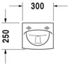 Duravit Caro 836300000 Писсуар, Duravit, Caro, тип установки-настенный, подвод воды-сзади, крепления в комплекте, цвет-белый, модель для крышки, подача воды и слив скрыты