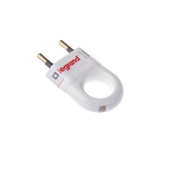 Вилка электрич.каб.Helium 6A 2P+E прямая бел.Leg050162