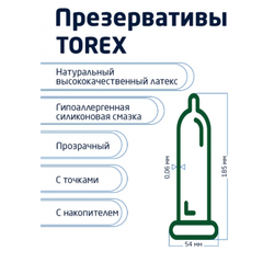 Презервативы с точками - TOREX 12 шт.