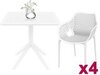 Комплект пластиковой мебели Siesta Contract Sky Air XL, белый