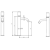 Boheme 122-W-MR-WHITE Смеситель STICK для умыв.выс.WHITE MRAMOR WHITE_Комплект