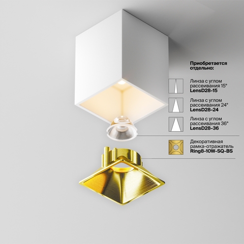 Потолочный светильник Maytoni Alfa led C065CL-8W3K-SQ-WB