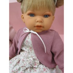 Munecas Antonio Juan Кукла Альма в фиолетовом, озвученная, 37 см (1550Bl)