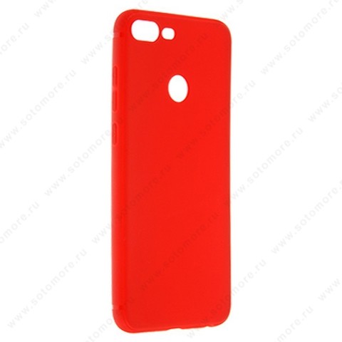 Накладка силиконовая Soft Touch ультра-тонкая для Huawei Honor 9 Lite красный