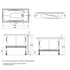 Damixa WILL-150-070W-R Каркас к ванне Willow 150 x 70 см