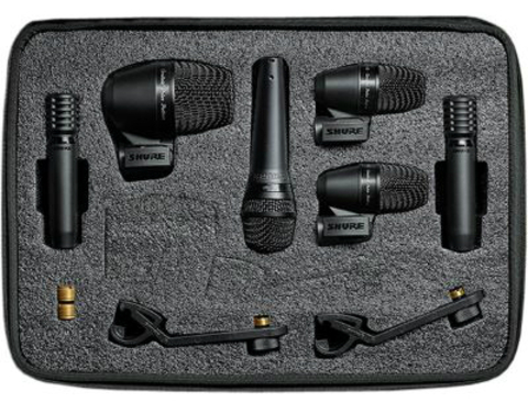 SHURE PGADRUMKIT6 набор микрофонов для ударных, включает 1 PGA52, 2 PGA56s, 1 PGA 57 и 2 PGA81s