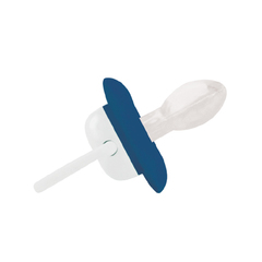 Соска-пустышка "Любимая", 6+ мес., силикон, симметричный сосок, кольцо, колпачок (синий)