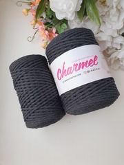 Anthracite cotton cord 3 mm