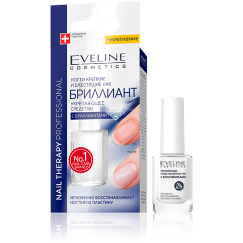 EVELINE Nail Therapy БРИЛЛИАНТ Укрепляющее средство с бриллиантами 12мл