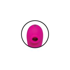 Розовый вибромассажер с клиторальным стимулятором The Note - 16,3 см. - 