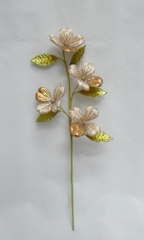 Веточка кизила 53см ChristmasDeLuxe premium collection светло-коричневая