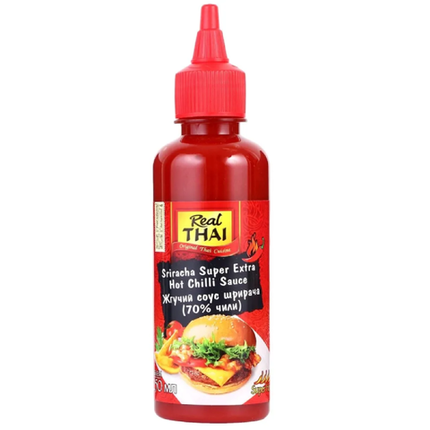 Соус Шрирача жгучий 70% Чили Real Thai Sriracha Super Extra Hot Chili Sauce, 280 гр