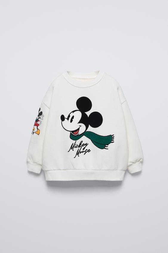 Zara mickey sweatshirt hotsell