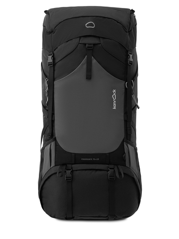 Картинка рюкзак туристический Kanrock Charger 75+15 Charcoal Black - 3