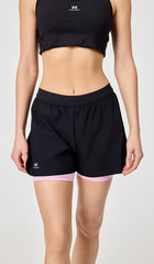 Шорты с лосинами Nordski Stayer Black/Pink W женские