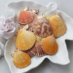 Подвеска Ракушка с позолотой 30-55 на 30-50 мм, РК049