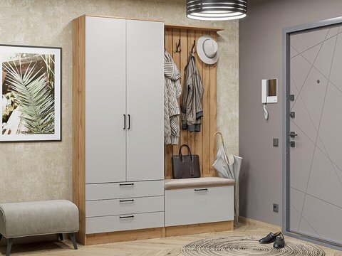 Прихожая Стиль-03 Light Grey In 2S Дуб Вотан