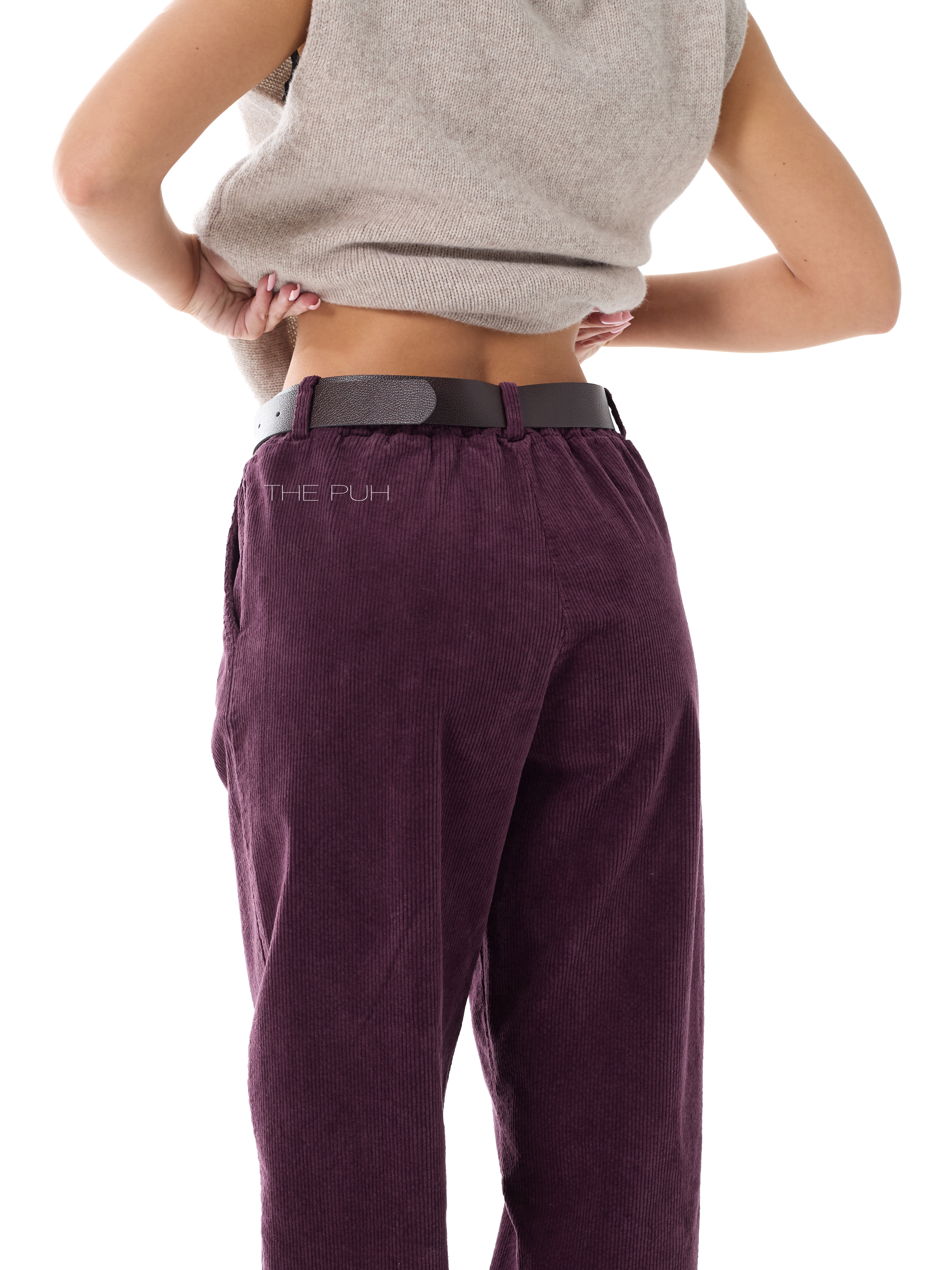 Фиолетовые вельветовые брюки