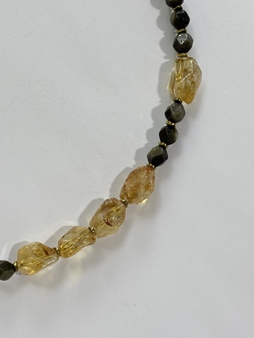 Цитрин (колье из натуральных камней)