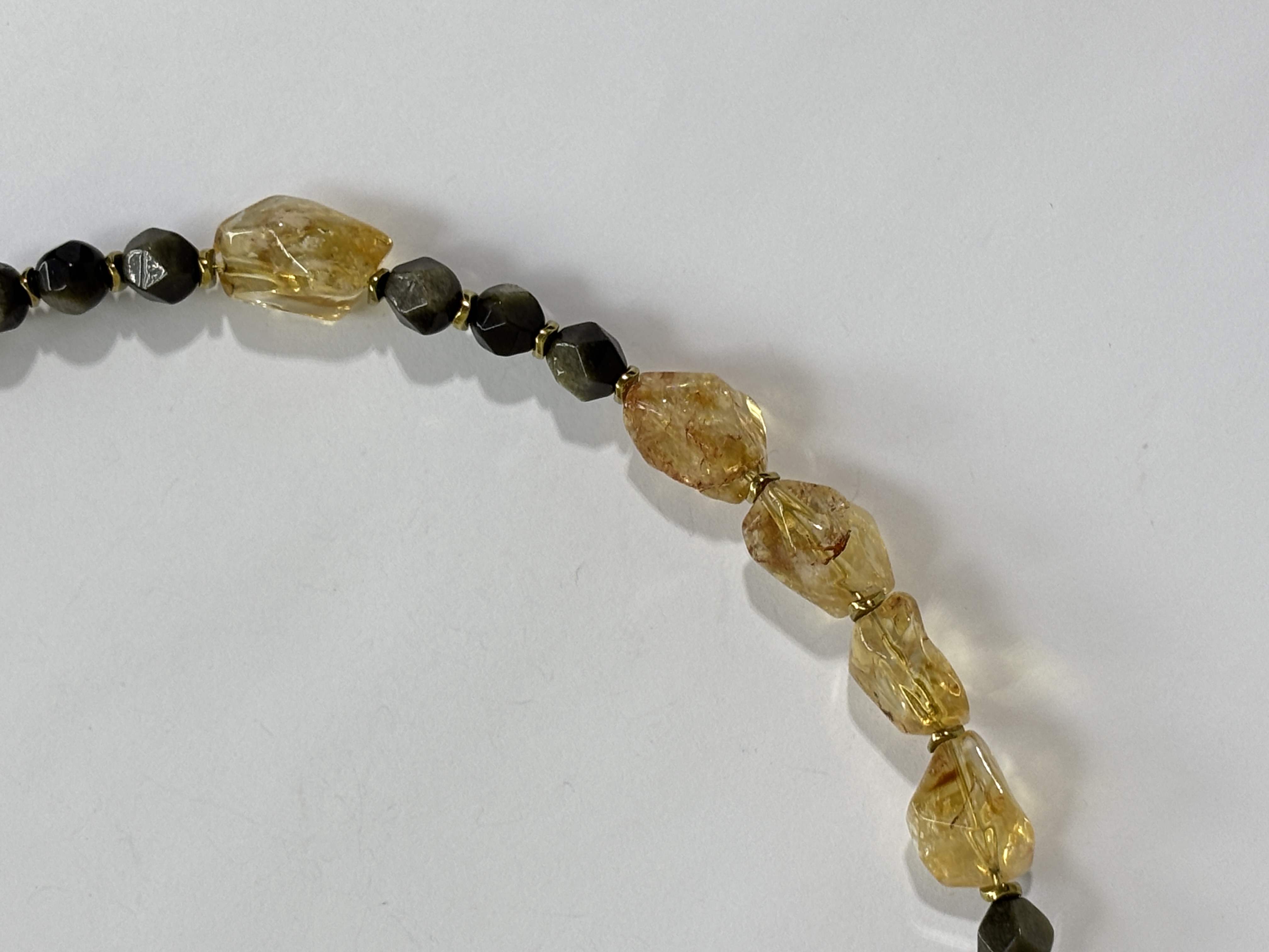 Цитрин (колье из натуральных камней)