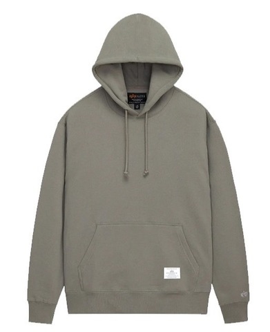 Толстовка Alpha Industries Essential Hoodie Mid Grey (Серая)