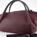 Сумка Саломея 362 гладкий бордо + черный