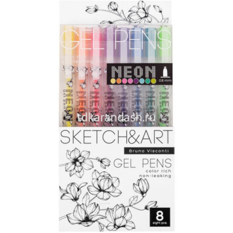 Набор гелевых ручек 8цв 0,8мм 