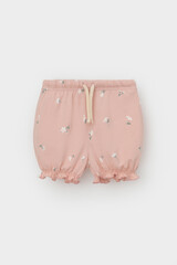 шорты  для девочки  КР 400683/дымчатая роза,милые цветочки к543