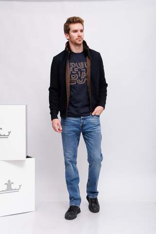 Bugatti Куртка из шерсти с трикотажными рукавами